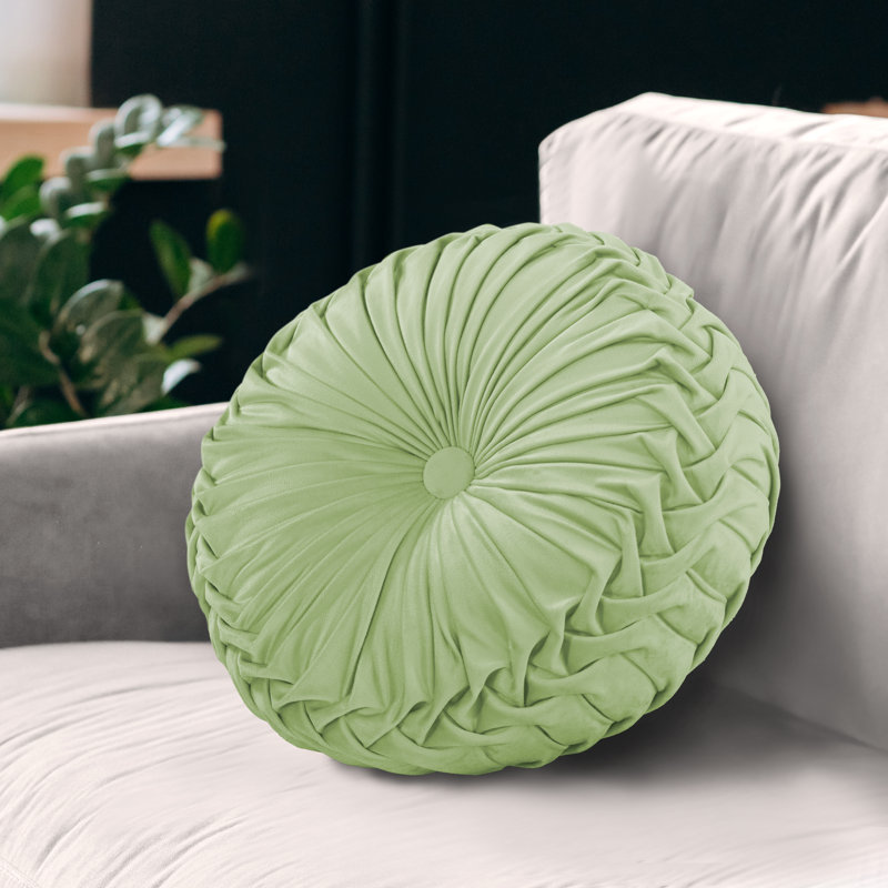 Housse et insert de coussin décoratif en velours Irany, Vert