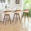 Modern Leather Upholstered Swivel Counter & Bar Stools-158982520-158982499-158982498