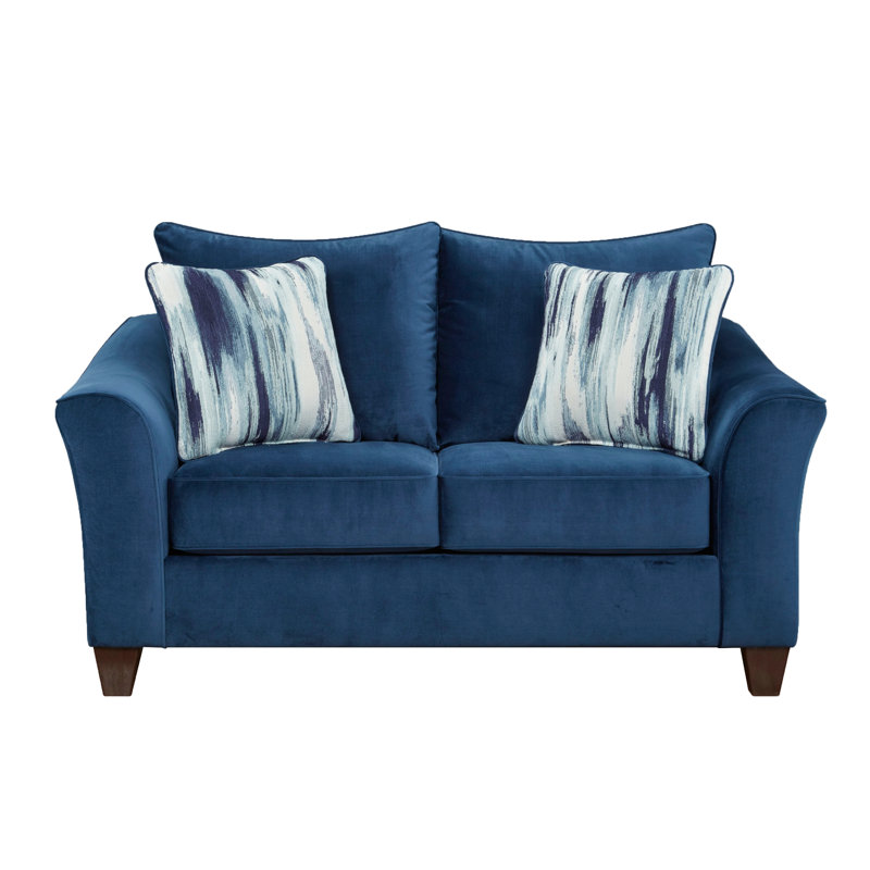 Causeuse en tissu, Bleu