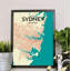 Sydney City Map - impression d'art graphique-31736729