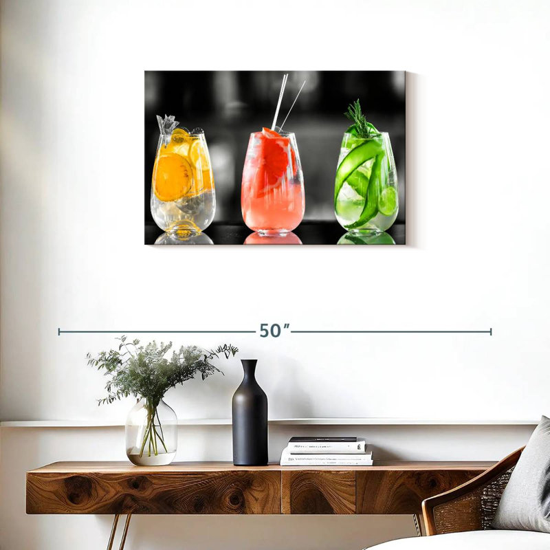 Yarlin fruité gin cocktails, H 20 po x l 30 po