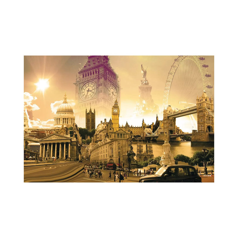 London Highlights by Nyss - Wrapped Canvas Gallery-Wrapped Canvas Giclée, 20.32 cm H x 30.48 cm W