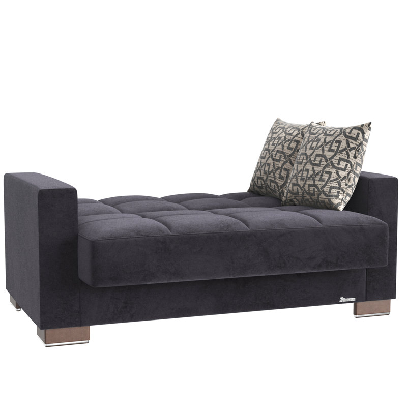 Rangement rembourré en microfibre noire: transformez votre espace de vie en microfibre avec rangement: pratique pour un usage quotidien