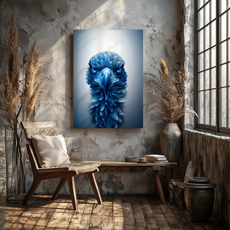 Toile «A Majestic Eagle S Head Is Représented In A Close», H 9 po x l 12 po