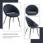 Ensemble de 2 chaises d'appoint Klaus Black Boucle & Black Finish