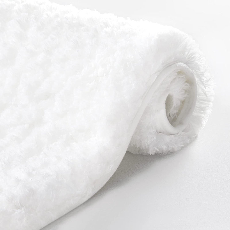 Mirrabooka Non-Slip Bath Rug, 24" W x 36" L, White