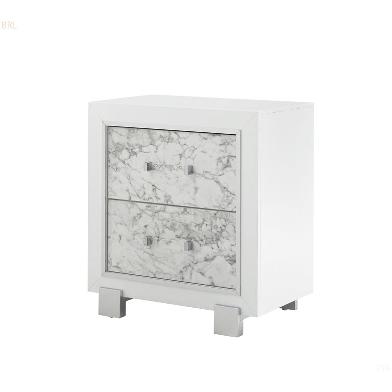 Table de chevet SKYE MARBLE WHITE