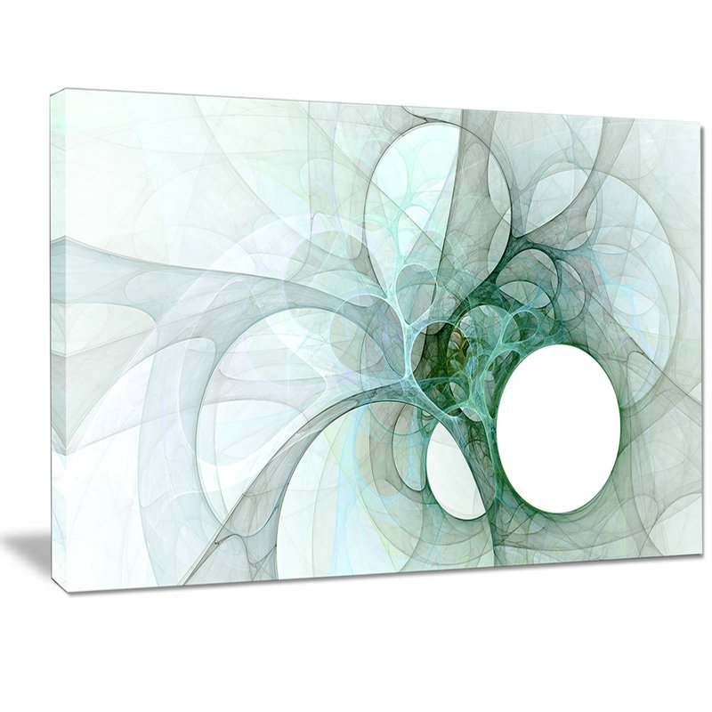 «White Fractal Angel Wings», impression sur toile tendue, H 20 po x l 20 po x P 1 po