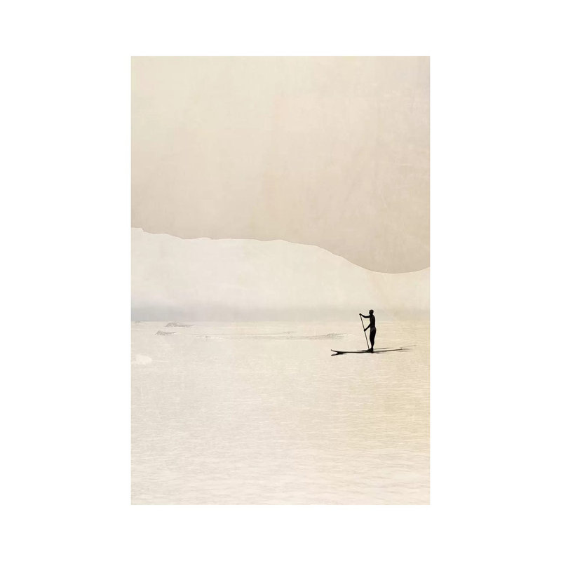 «Stand Up Paddler» par Amy & Kurt Berlin - peinture sur toile tendue, H 18 po x l 12 po x 1,5 po