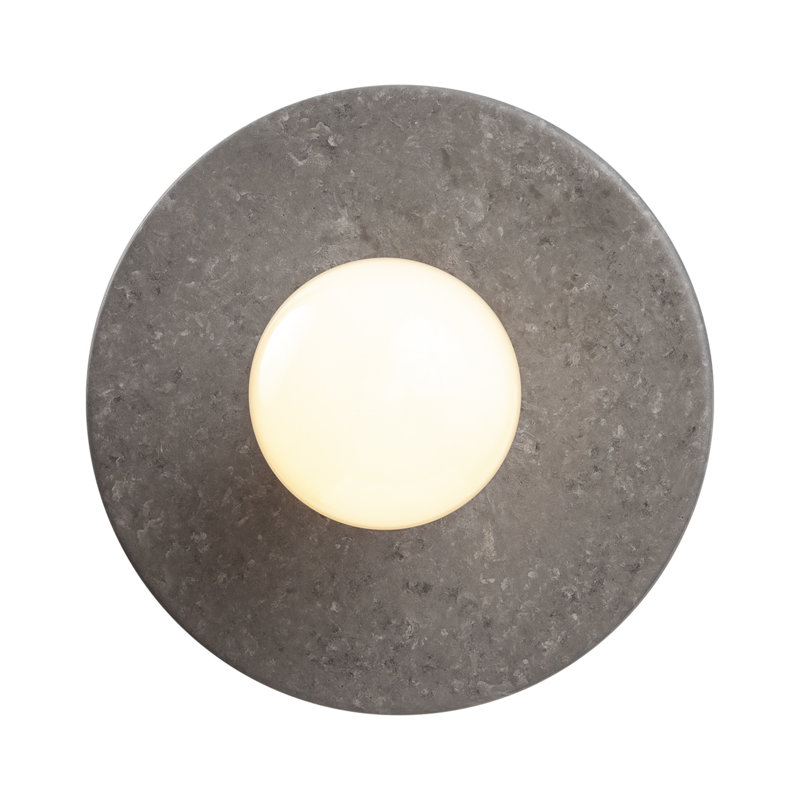 Leni 1 - Light Single Pendant, Concrete, Antique Brass