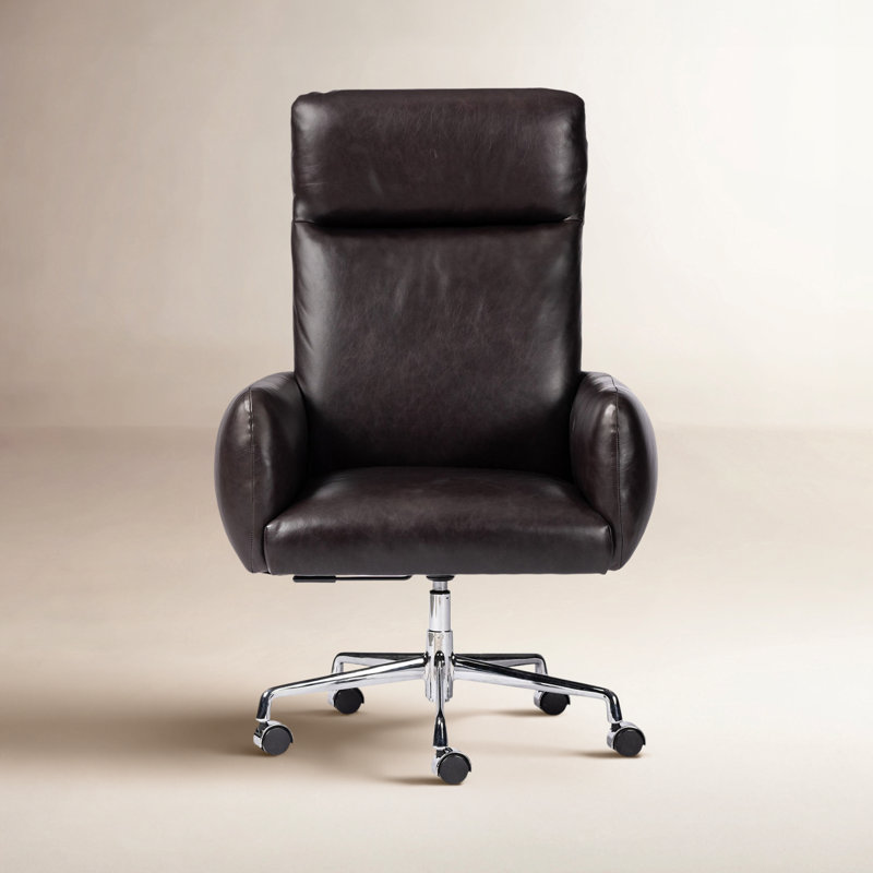 Wayland Leather Swivel Executive Chair, Sonoma Black