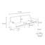 Canapé convertible avec dossier réglable, structure en bois massif-324357688