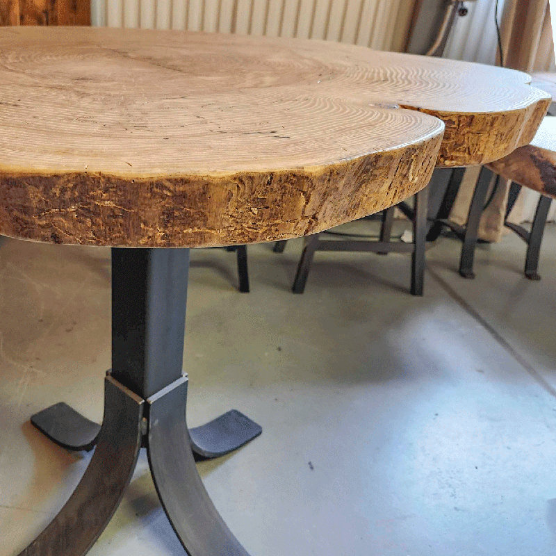 41" Live Edge Ash Round Pub Table