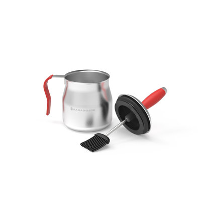Kamado Joe Grill Tools - Basing Pot with Brush