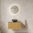 30-Inch Wall-Mounted Light Oak Vanity With Black Stone Basin