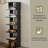 7-Tier 7 Pairs Vertical Shoe Rack, Narrow Shoe Storage Organizer with Hooks-554111484-559511118