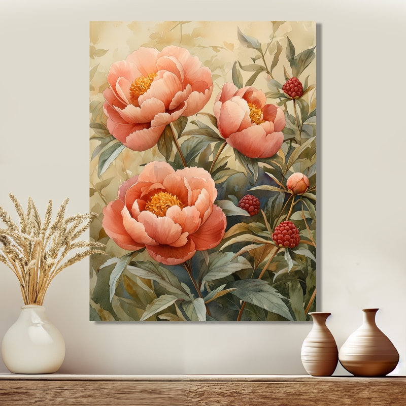 Isola - impressions murales florales, H 32 po x l 24 po, Toile tendue, Ne s’applique pas