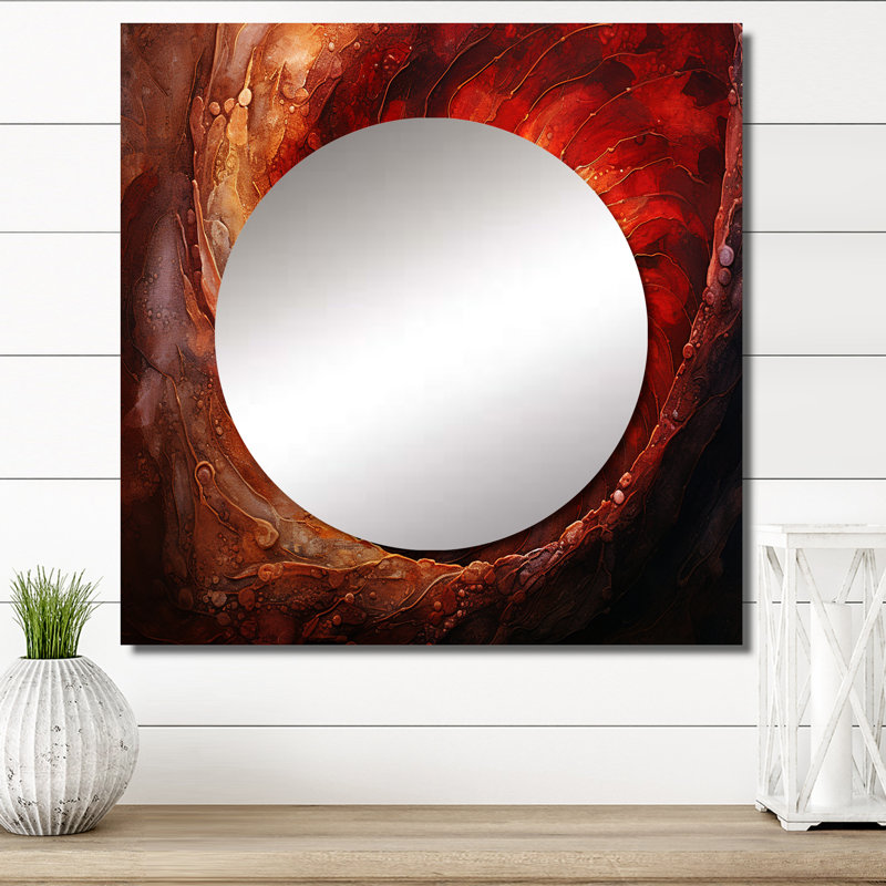 Demarea - Miroir carré Nautilus pour décoration murale, 23 po x 23 po
