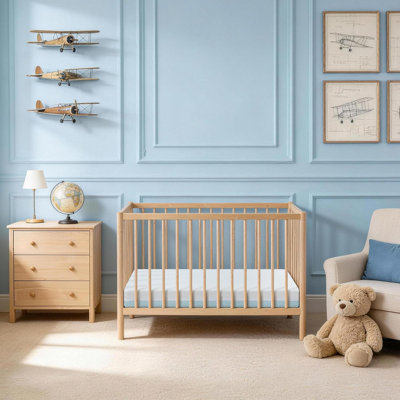 Crib Mattress 52x27.5x6 Inches with Tencel-Lyocell Cover - Dual-Sided Comfort, Breathable Gel Memory Foam Inner  Washable Cover, Fits Standard Cribs