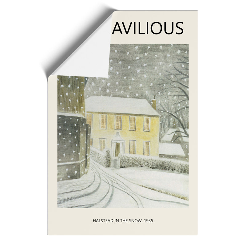 Halstead Road in Snow 1 Piece Painting, 59cm H x 42cm W x 0.1cm D