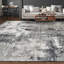 Tapis gris et argent noué à la main de haute qualité-108301875