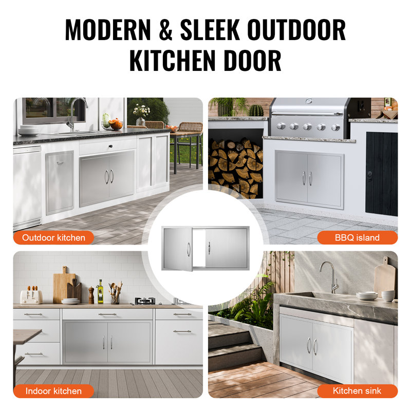 42'' Stainless Steel Double Outdoor Kitchen Access Door