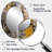 Bliss Of Happiness In Gray And Yellow I - Gray Modern Oval Wall Mirror-857034360