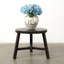 Approx. 23 Inches Round Side Table Distressed Black