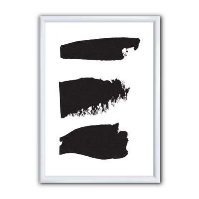 «Black and White Geometric Company II», reproduction sur toile encadrée