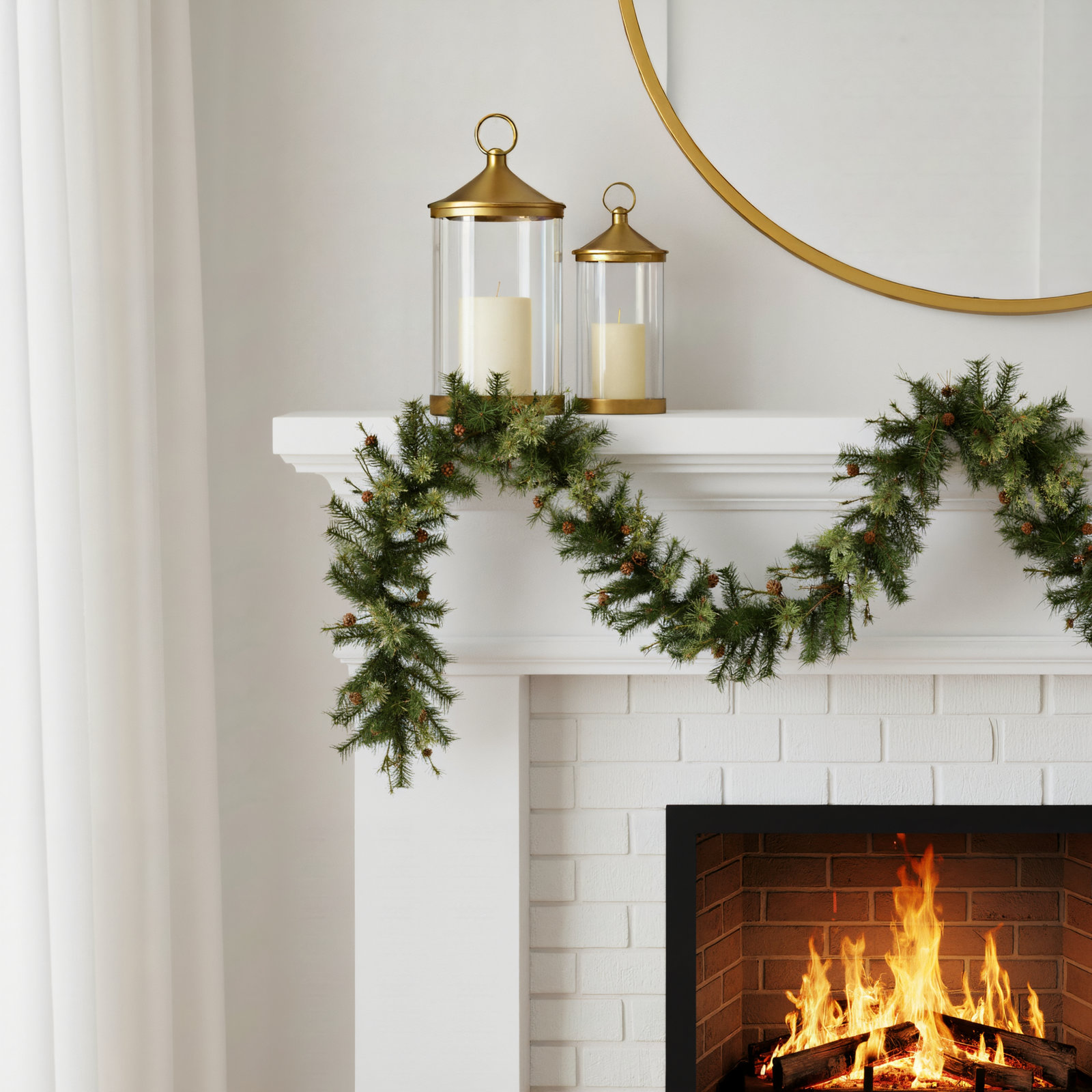 Galarza Mixed Country Pine Artificial Christmas Garland, 12" x 108"