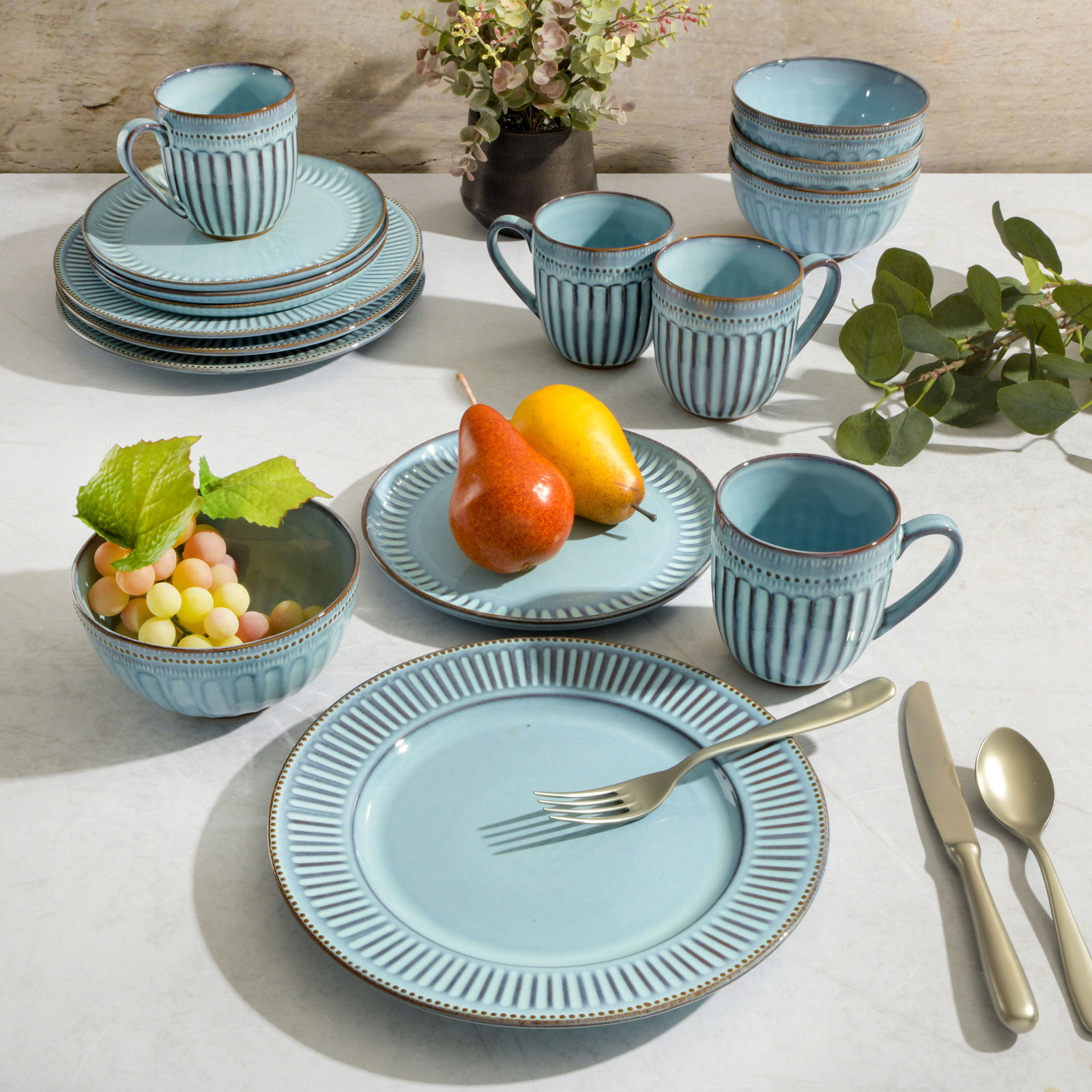 Mendocino 16 Piece Dinnerware Set, Service for 4