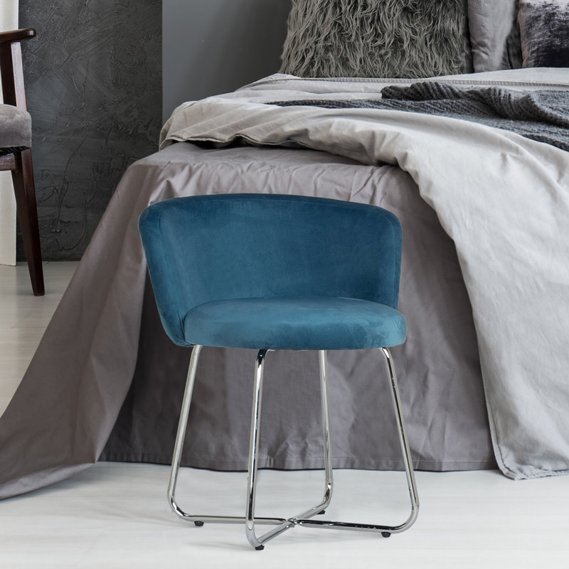 Tabouret de coiffeuse Kylen, Bleu