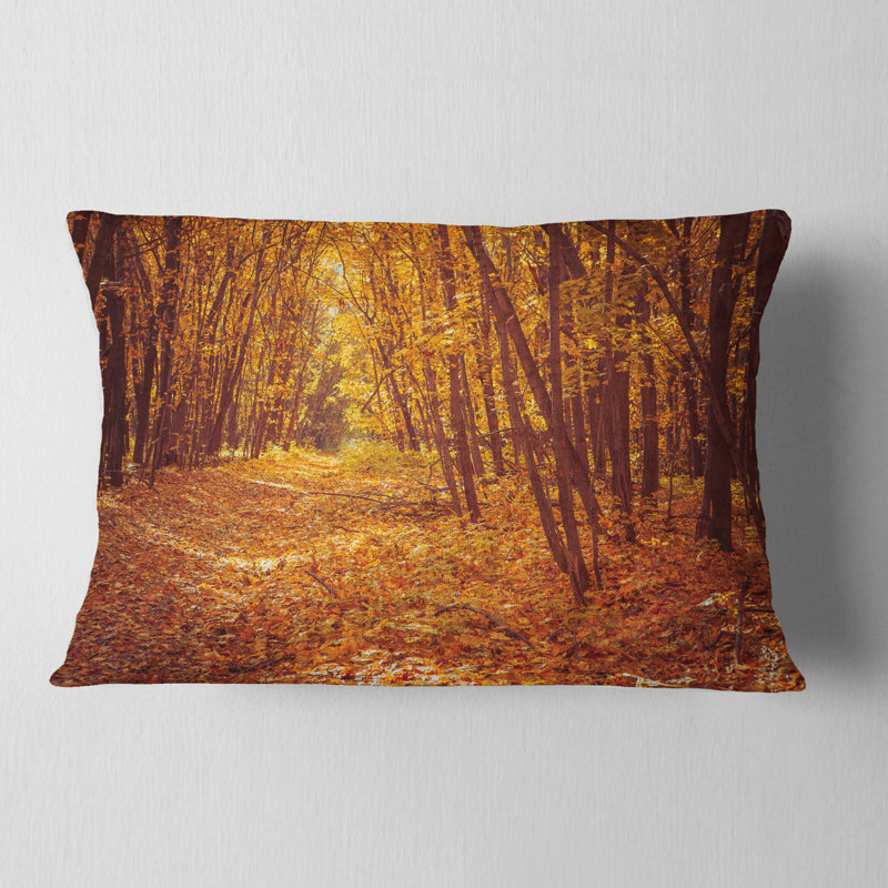 Coussin Yellow Forest and Fallen Leaves