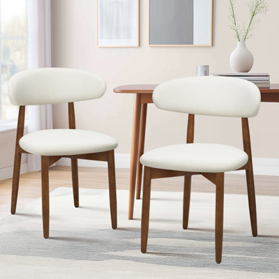 Chaises d'appoint rembourrées en bois massif Maylon