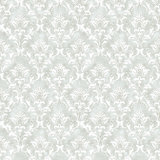 Azulejo Distressed Floral Damask 33' L x 21" W Wallpaper Roll