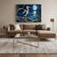 Oiseaux, art mural sur toile bleu-1802257601