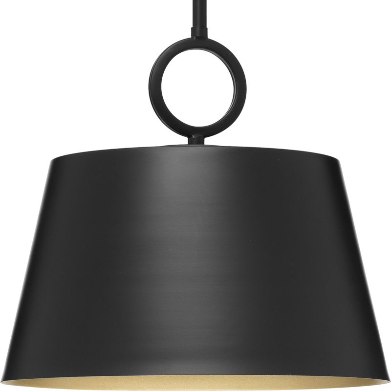 Nouveau luminaire suspendu Elda, H 11,87 po x l 12,37 po x P 12,37 po, Noir mat