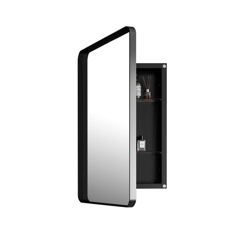 Armoire à pharmacie encastrée en métal avec miroir et tablettes réglables avec rangement pour salle de bain 20 po x 30 po