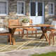 Medlock 86.5'' Wood Outdoor Dining Table