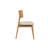 Solaria Mid-Century Modern Solid Oak Dining Chair — Curved Back & Cushioned Seat