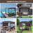 Costway Brown Replacement Canopy for Pergola