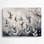 «Birds Mourning Dove», art mural en métal beige