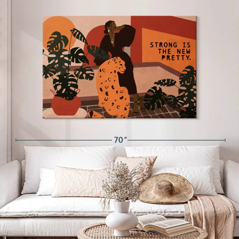 Strong African Woman, 34" H x 51" W