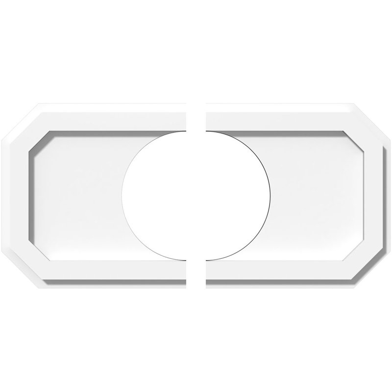 Médaillon de plafond contemporain en PVC Emerald, H 1 po x l 20 po x P 10 po