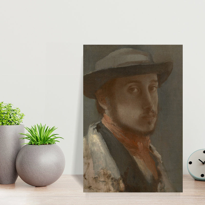 Autoportrait, vers 1857-1858, estampe d'art mural abstraite contemporaine., H 18 po x l 12 po
