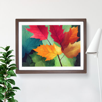 Contoured Autumn Leaf - Framed Print