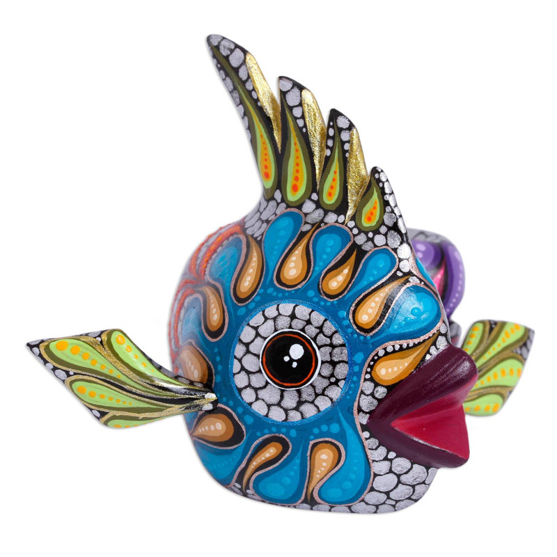 Figurine alebrije en bois de poisson fascinant Bridger