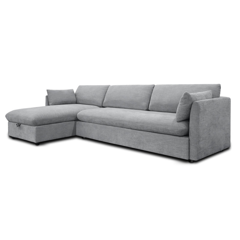 Canapé-lit modulaire extensible de 119 po Argos, Orienté à gauche (vu de face), Gris matinal