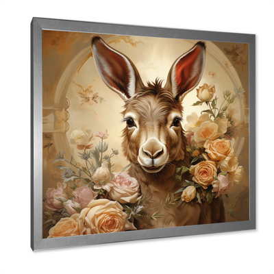 «Farmhouse Donkey In Field IV - Donkey», art mural