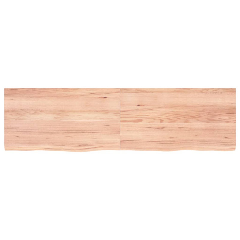 Azriah 180cm Solid Wood Bathroom Vanity Top, Light Brown